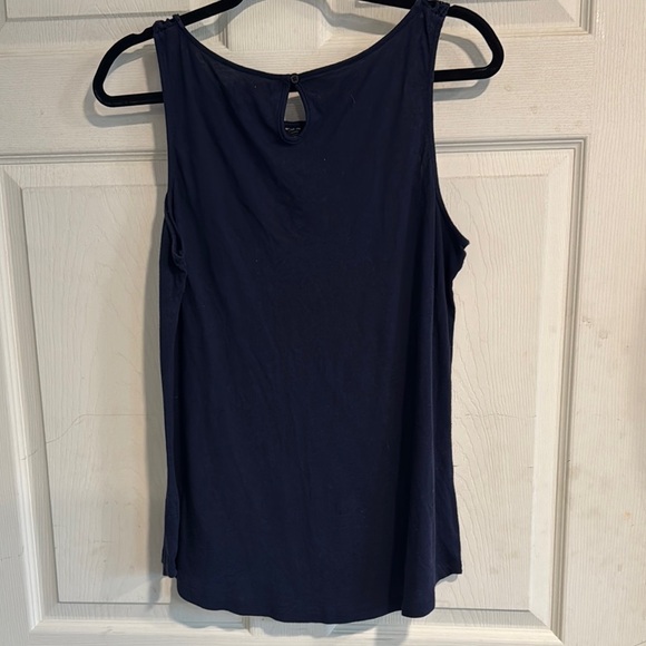 GAP Blue Tank Top with Lace Detailing women’s medium - Picture 8 of 11